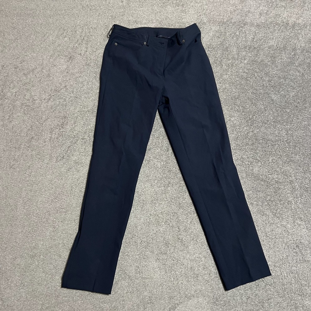 Nina McLemore BLue Straight Leg Dress Pants Womens Size 8 Made in USA - Picture 1 of 6